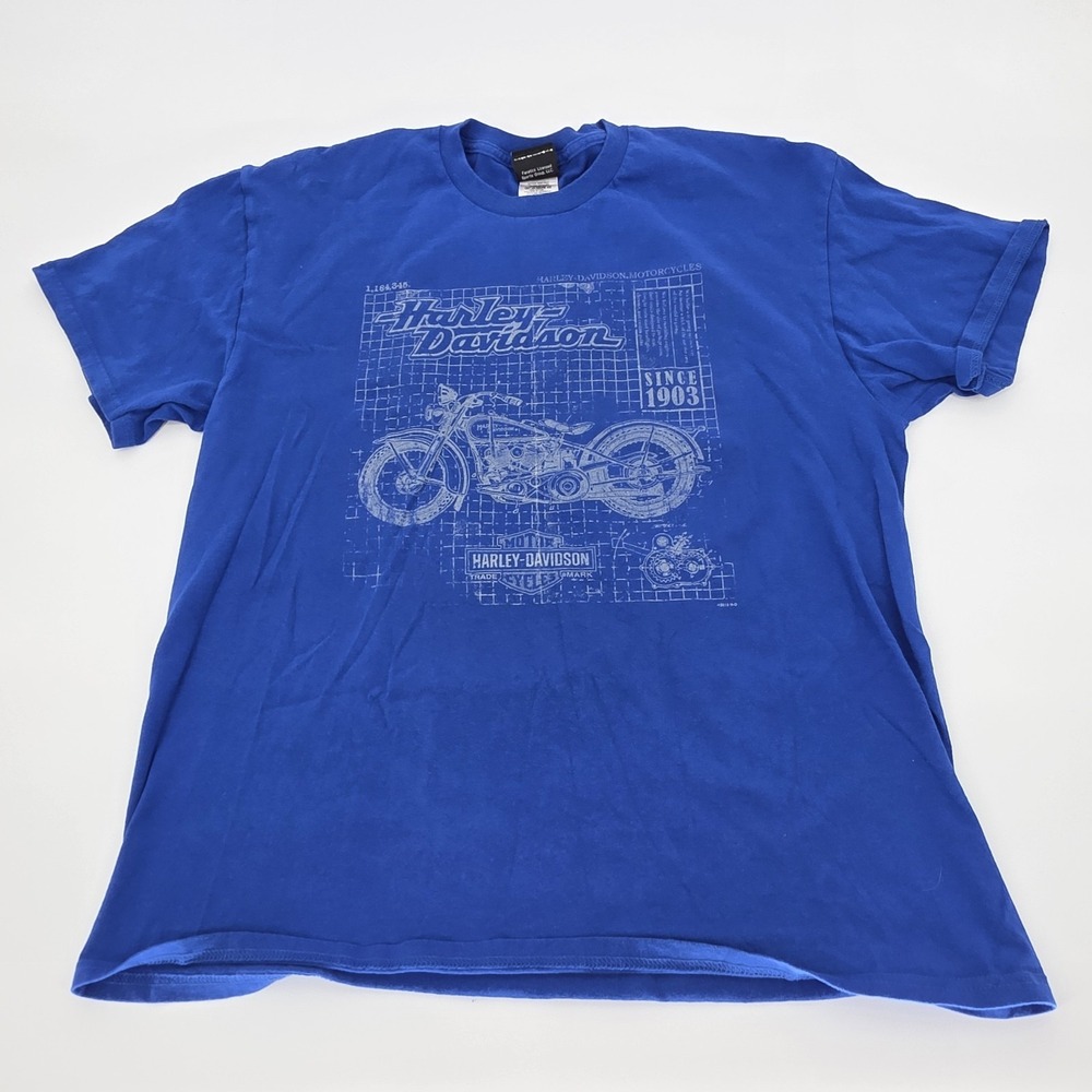Harley Davidson Savannah GA T Shirt Mens XL Biker Motorcycle Blue Moto Classic - Picture 4 of 7